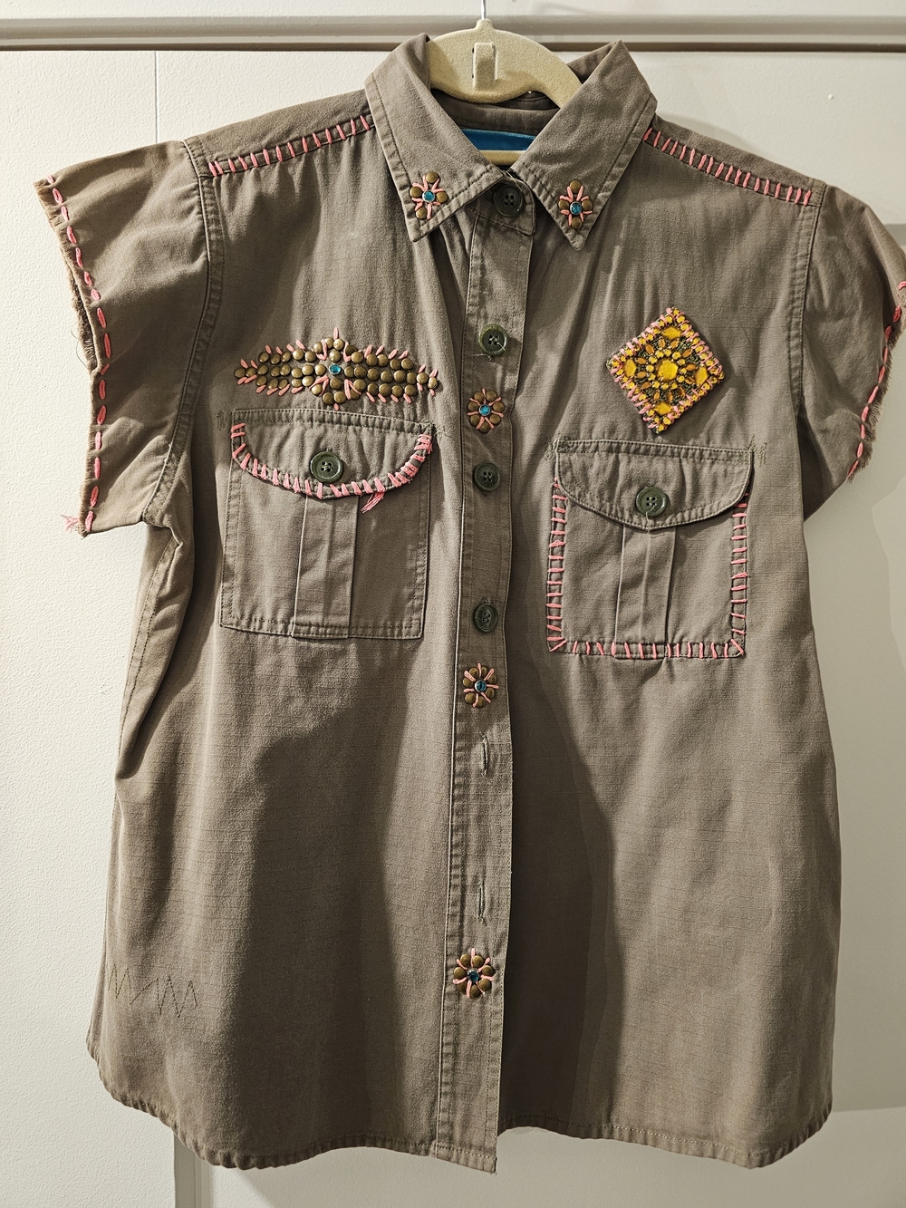 SPY Exchange Army Green Top